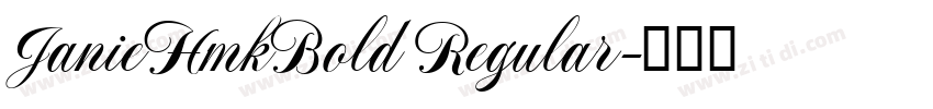 JanieHmkBold Regular字体转换